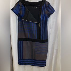 Ellen Tracy Women's Size 6 Striped Multicolor Sheath Dress Career Nice